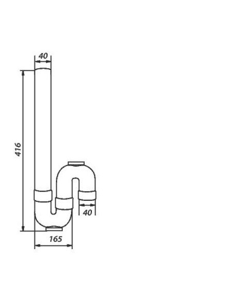 SIPHON M.A.L. SPLE VERT. PVC SVD