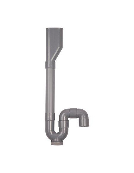 SIPHON M.A.L.DBLE VERT. PVC SVDV