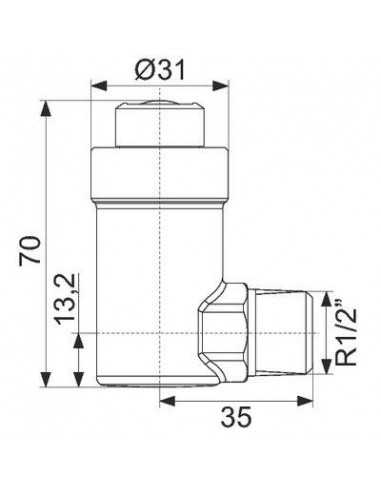 FLEXVENT EQUERRE 15X21 BLC FLAMCO 27711