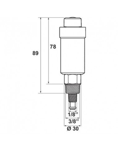 PURGEUR DROIT FLEXVENT 1/2" FLAMCO 27740