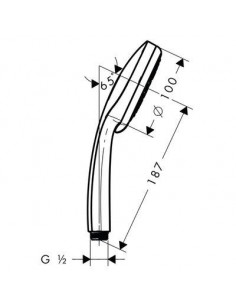 DOUCHETTE CROMA 100 ECOSMART HANSGROHE 28537000 2