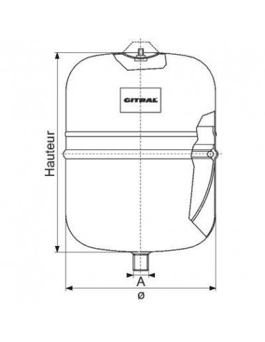 VASE EXPANSION BLANC 8L GITRAL GITRAL HY8