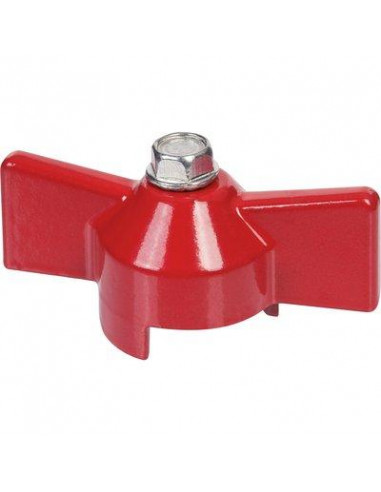 Robinet double service 1/2 manette rouge