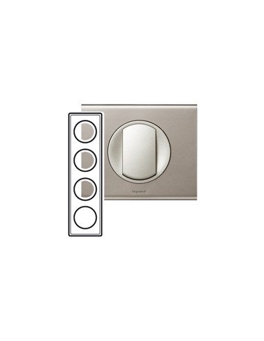 PLAQUE MATIERE 4 POSTES NICKEL VELOURS CELIANE LEGRAND 069114