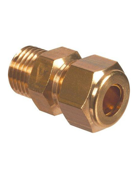 Raccord droit à bicône Laiton Mâle / Bicône  8-M 8X13 RB027100208L