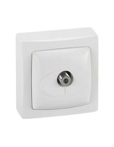 Prise télévision simple type F à visser Appareillage saillie complet blanc LEGRAND 086053 2