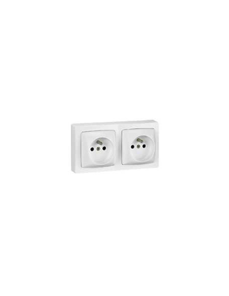 DOUBLE PRISE PRISE 2P+T PRECABLEE LEGRAND 086078
