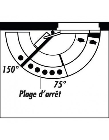 Arrêt mécanique pour TS91, 92, 93,XEA et ITS96 - Dormakaba - 75° DORMAKABA 18570000