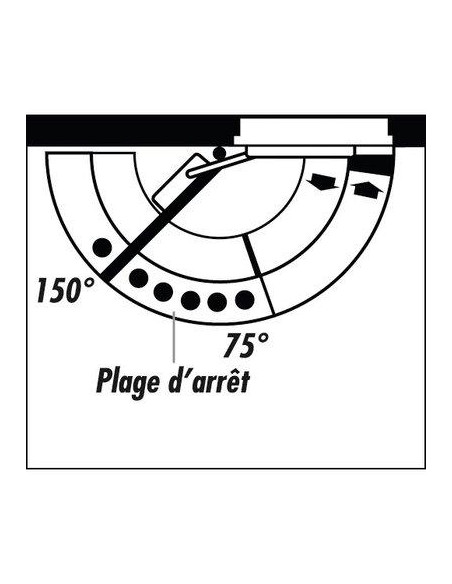 Arrêt mécanique pour TS91, 92, 93,XEA et ITS96 - Dormakaba - 75° DORMAKABA 18570000