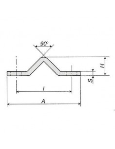 RAIL ROUE A GORGE TRIANG. 3M TORBEL A49003 2