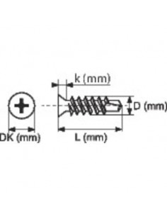 VIS AUTOPER. TFC 3.9X25 / 500 RIFIX 1TFC3925 2