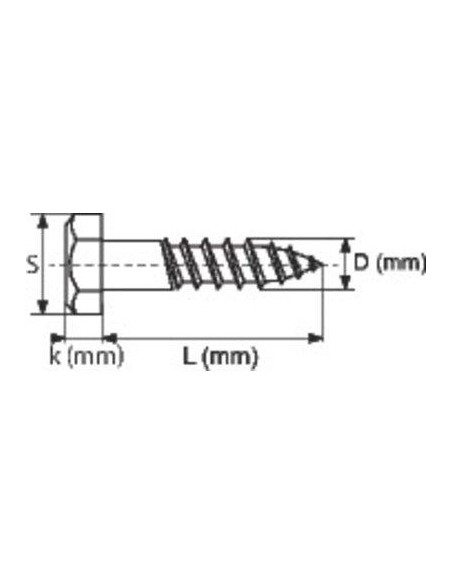 TIREFOND ZINGUE 8X 50 / 200 VISWOOD 4018050
