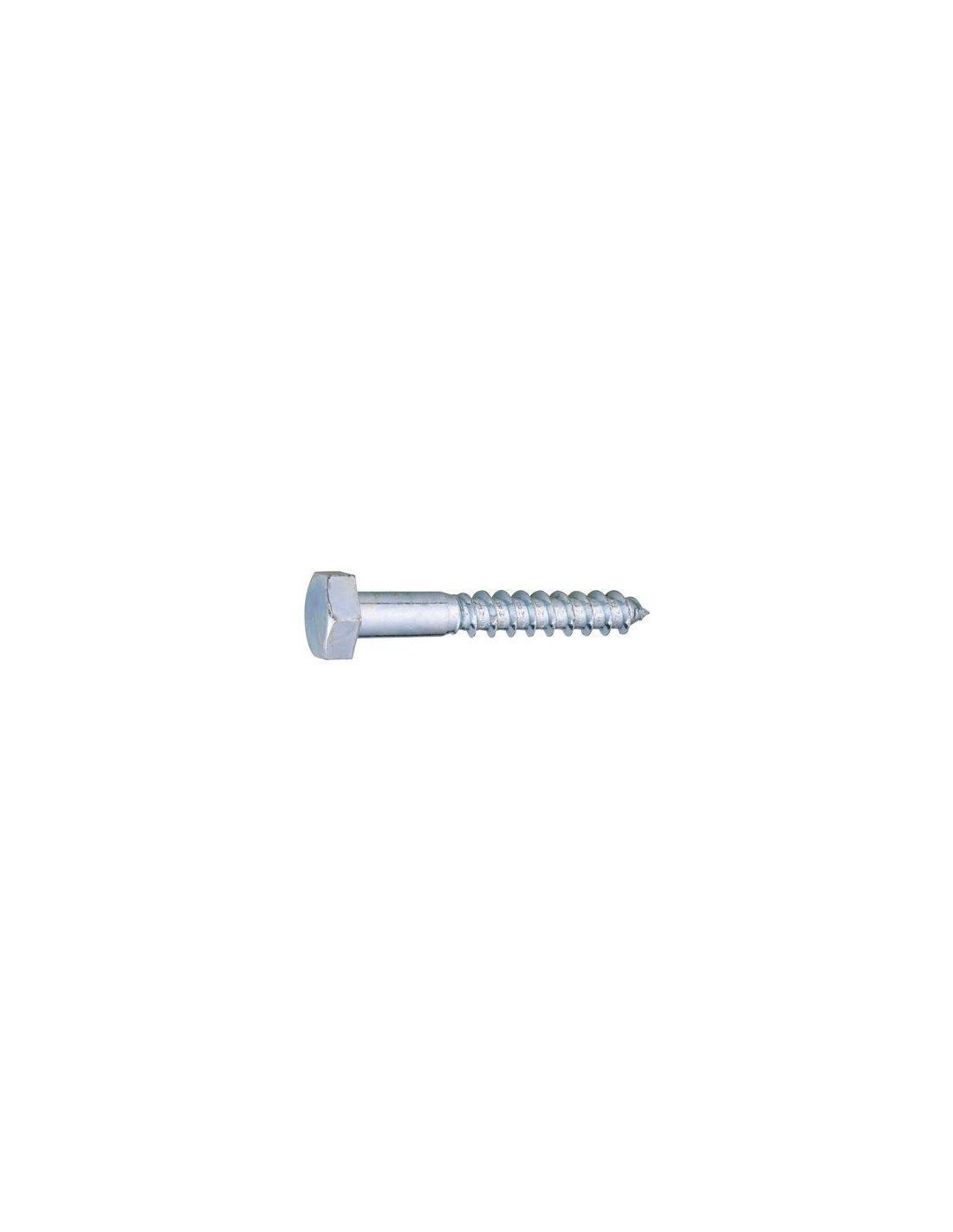 2 Tirefonds 10 X 160 Mm – Tête Hexagonale, Acier Zingué – VISWOOD