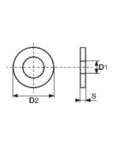 RONDELLE PLATE A2 M 6MM / 200 VISWOOD MU2616B