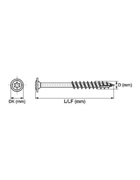 VIS SPAX WIROX T.DIS 6X80 /100 SPAX 0251010600805