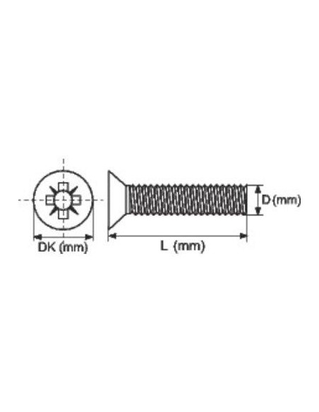 VIS METAUX INOX PZTF 6X25 /100 VISWOOD 9652Z602516B
