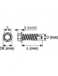 AUTOPERCE ACIER TH 6.3X45 /250 VISWOOD 7504K6345 2