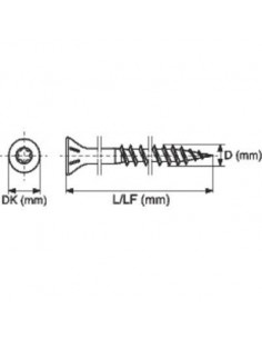 VIS SPAX TFTX 5 X 70 FT / 200 SPAX 1191010500705 2