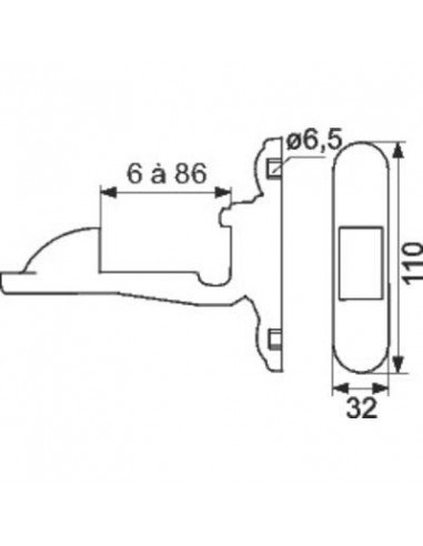 ARRET PORTE FENETRE BASC. NOIR TORBEL 3094T39