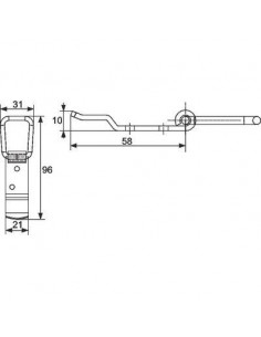SUPP LOQUET 2 TROUS INOX TORBEL B0734800 2
