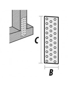 PLAQUE PERFOREE 80X300X2 GAH ALBERTS 331474 2