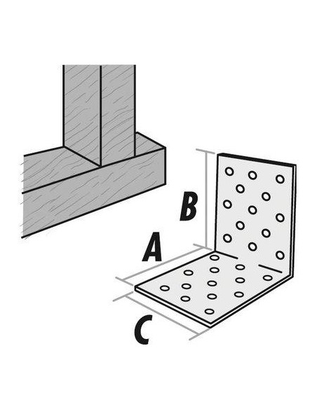 EQUERRE PERFOR. 60X 60X 60X2.5 GAH ALBERTS 330750