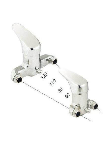 Mitigeur douche Entraxes 80 mm M1/2 RN585080 L05