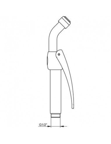 DOUCHETTE LAVE BASSIN 45° PRESTO 90640
