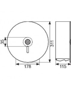 DISTRIBUTEUR PAPIER D31 INOX PELLET 878655 2