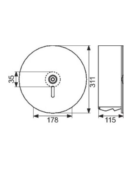 DISTRIBUTEUR PAPIER D31 INOX PELLET 878655