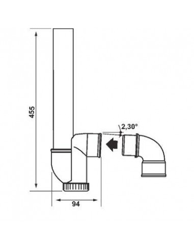 SIPHON M.A.L. PLASTIQUE NICOLL NICOLL YH42C