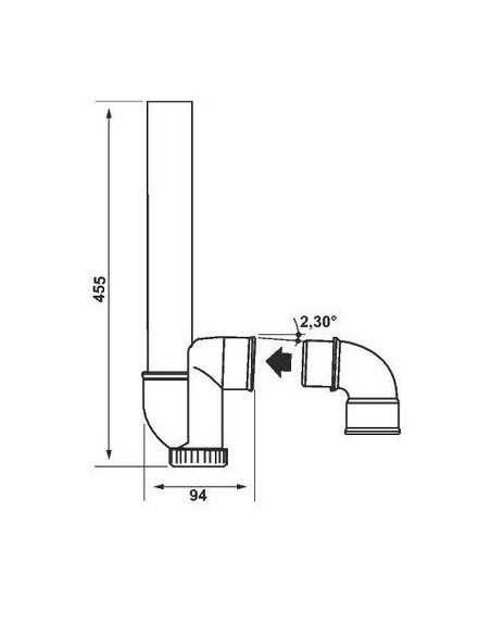 SIPHON M.A.L. PLASTIQUE NICOLL NICOLL YH42C