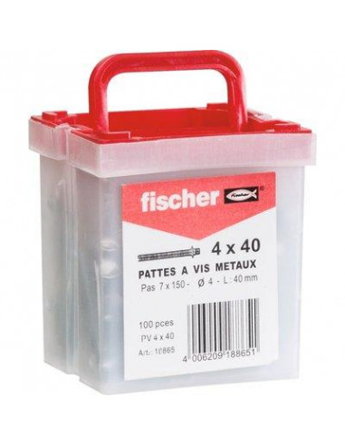 PATTE A VIS METAUX PV 4X40/100 FISCHER 18865