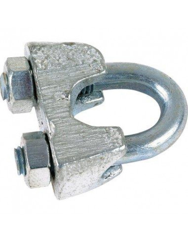 Serre câble à étrier zingué 6mm par 10 pièces CHAPUIS 300/6Z