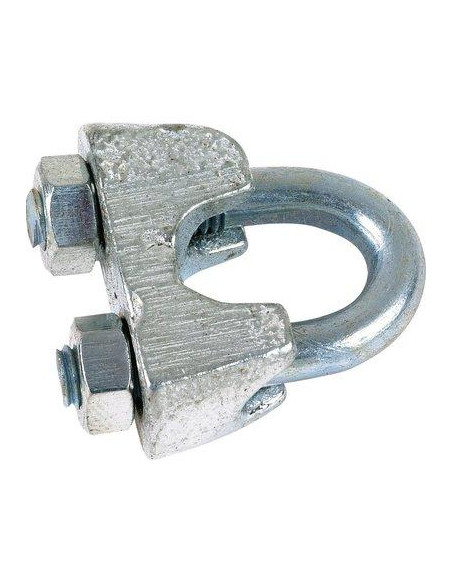 Serre câble à étrier zingué 6mm par 10 pièces CHAPUIS 300/6Z