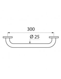 BARRE DT ECO 300MM INOX D.25 DELABIE 530 2