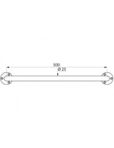 BARRE DT ECO 500MM INOX D.25 DELABIE 532 2