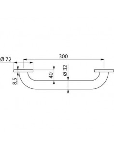 BARRE DT ECO 300MM EPOX BC D32 DELABIE 35050W 2