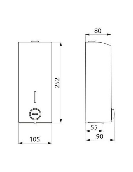DISTRI SAVON MURAL INOX POL 1L DELABIE 510580