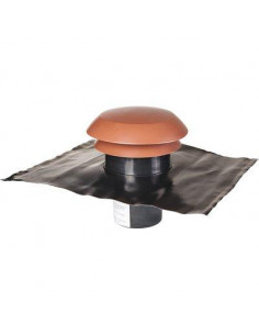 Chapeau de toiture plastique finition tuile Ø 125 mm CARA ANJOS 6022