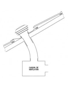 Chapeau de toiture plastique finition tuile Ø 125 mm CARA ANJOS 6022 2