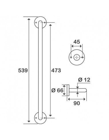 PORTE SERVIETTES 1 BARRE BLANC PELLET 841213