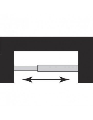 Barre de rideau de douche droite extensible Aluminium 1M80 BOSSINI F01500000023031