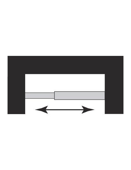 Barre de rideau de douche droite extensible Aluminium 1M80 BOSSINI F01500000023031
