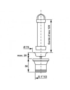 BONDE SURVERSE EVIER HT 120 2142.400.6 2
