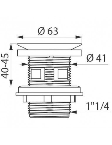 BONDE VISS GRILLE PLATE 1"1/4 DELABIE 611