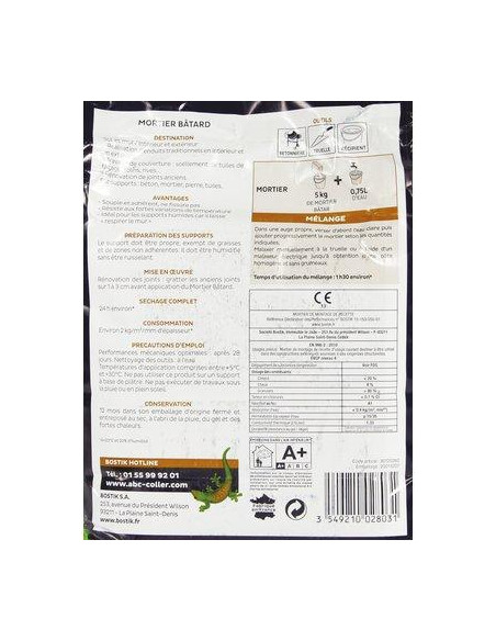 MORTIER BATARD 5KG BOSTIK 700191