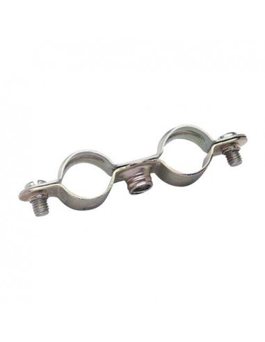 COLLIER DOUBLE ACIER NICKELE TARAUDE 7/150