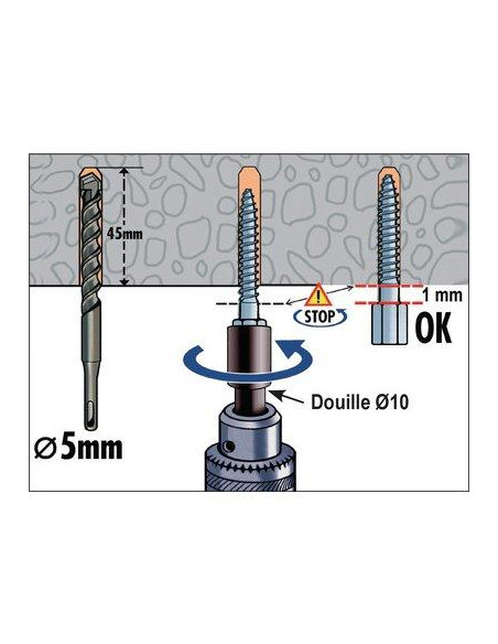 PITON SUSPENSION BETON M7 /100 ING FIXATION A188100