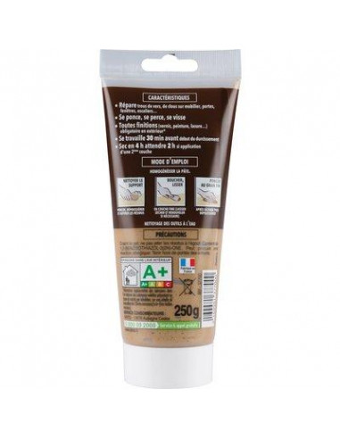 PATE BOIS A L'EAU CH.CLAIR250G SINTOBOIS 37700